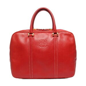 Loewe Leather Handbag Business Bag Anagram Pattern